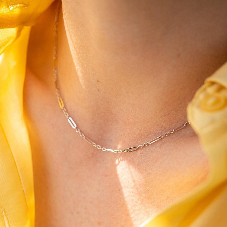 Колье - цепочка в белом золоте кол02387 от ювелирного магазина Оникс - 6