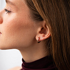 Серьги - кольца "Milley" в красном золоте с08878 от ювелирного магазина Оникс - 1