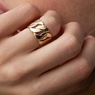 Широкое кольцо "Элизабет" в желтом золоте к07357 от ювелирного магазина Оникс - 2