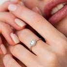 Золотое кольцо "Сердечко" с бриллиантами кб0485nl от ювелирного магазина Оникс - 3