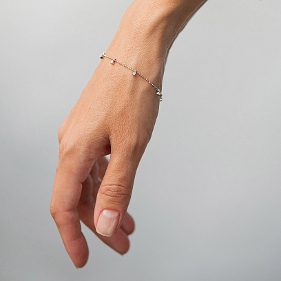 Браслет в белом золоте с бриллиантами бб0041di №3