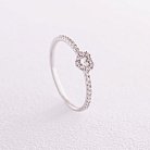 Золотое кольцо "Сердечко" с бриллиантами кб0462ca от ювелирного магазина Оникс
