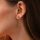 Серьги "Ophelia" с шариками (желтое золото) с09416 от ювелирного магазина Оникс