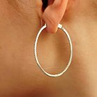 Женские золотые сережки кольца с фианитами с02592 от ювелирного магазина Оникс - 1