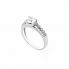 Серебряное кольцо с фианитами (родий) 111358 от ювелирного магазина Оникс