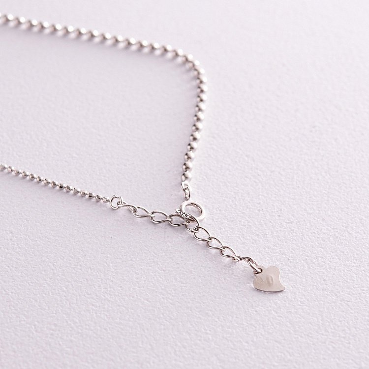 Срібний кульковий браслет "Кругообіг" на ногу 141624 від ювелірного магазину Онікс - 4