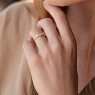 Золотое помолвочное кольцо с фианитами к07478 от ювелирного магазина Оникс - 3