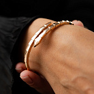 Жесткий браслет "Змея" в красном золоте б05728 от ювелирного магазина Оникс - 2