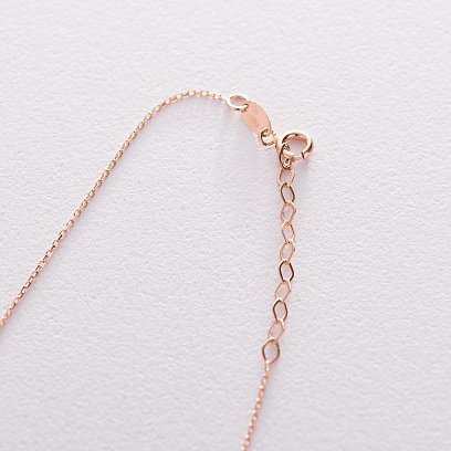 Подвійне золоте кольє "Місяць і зірка" з фіанітами кол01528 №3