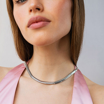 Срібний ланцюжок (снейк) 4мм 15230-4 №7