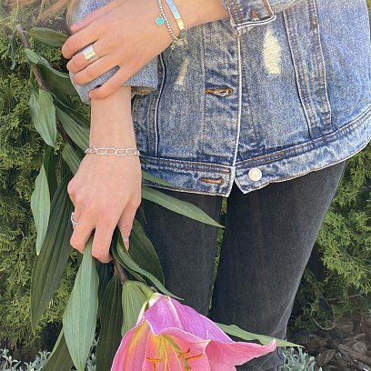 Серебряный браслет "Свобода" 141482 №7