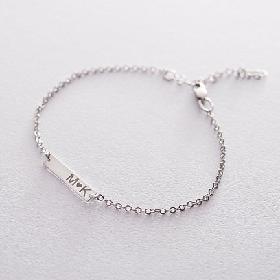 Серебряный браслет "Твоя история" с гравировкой 2075л №11