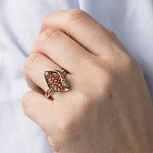 Золотое кольцо с фианитами к05569 от ювелирного магазина Оникс - 1