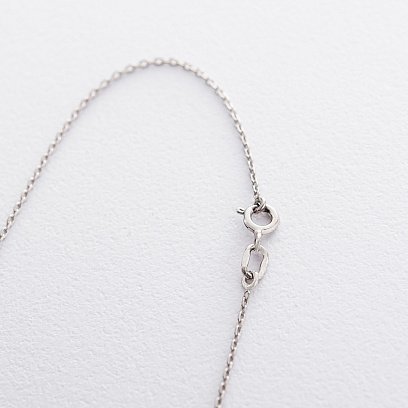 Серебряное колье с синт. топазом Лондон 18911 №3