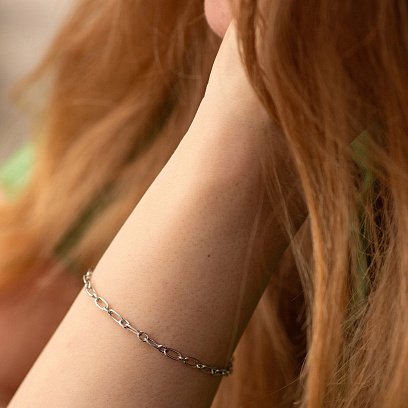 Серебряный браслет "Цепочка" 905-01511 №2
