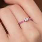 Золотое кольцо с бриллиантом и рубинами кб0473di от ювелирного магазина Оникс - 5