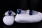 Женское кольцо с "Лондон голубым" топазом 111463 от ювелирного магазина Оникс - 3