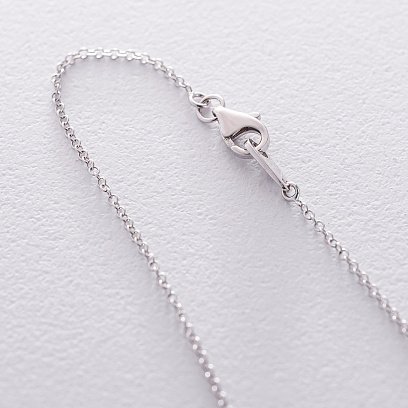 Золоте кольє з хрестиком (сапфіри, діаманти) колб0042lg №3