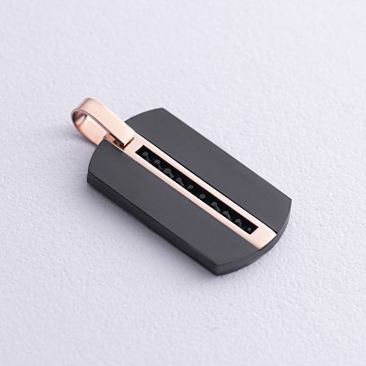 Жетон із червоного золота (цирконій, фіаніти) 503-00002/2