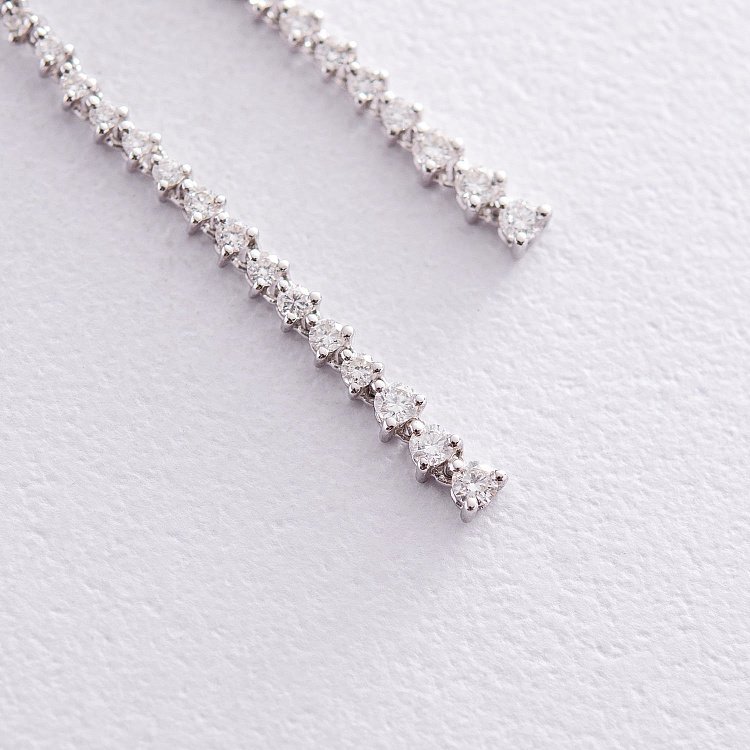 Золоті сережки - пусети з діамантами E00615mi від ювелірного магазину Онікс - 3