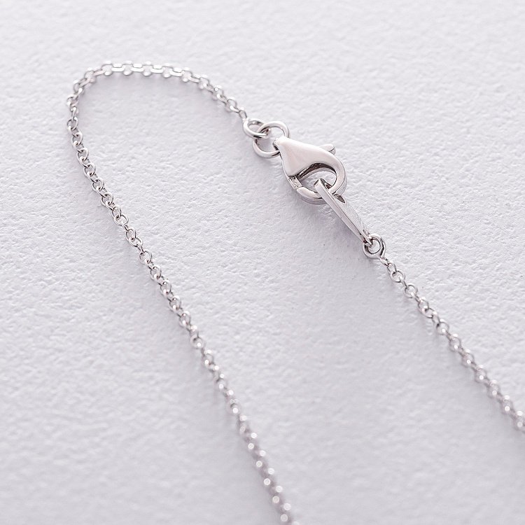 Золоте кольє з хрестиком (сапфіри, діаманти) колб0042lg від ювелірного магазину Онікс - 2