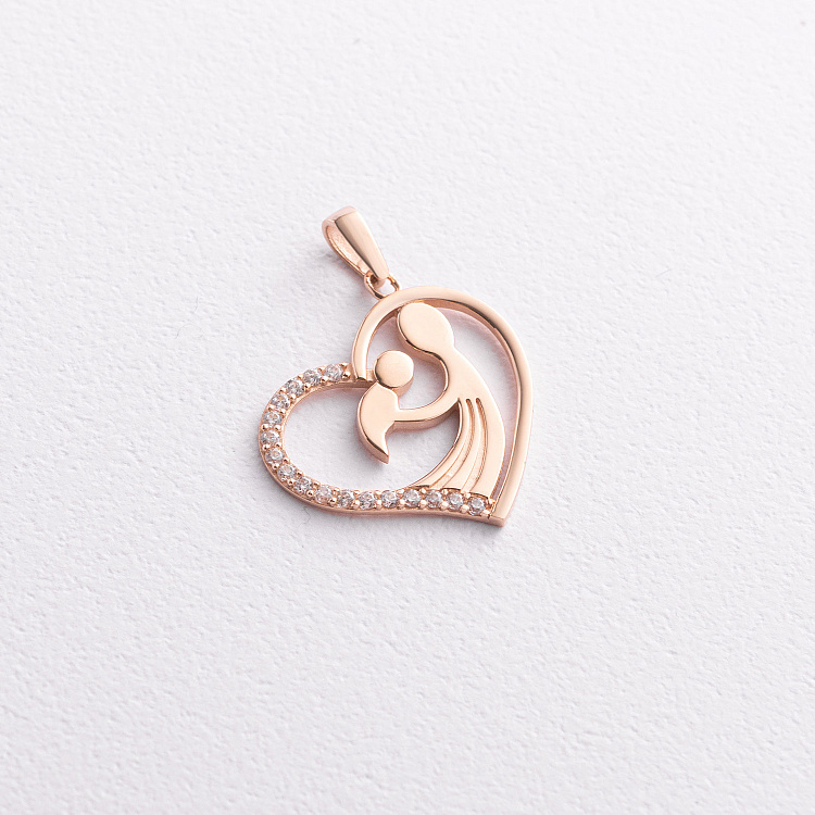 Золотой кулон "Мама и ребенок" п03304 от ювелирного магазина Оникс