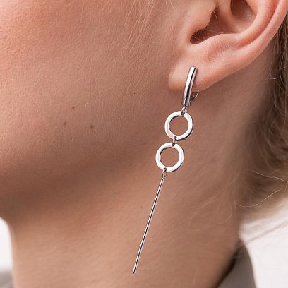 Асиметричні срібні сережки 4982 №6