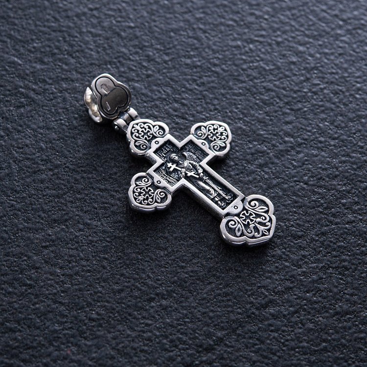 Срібний православний хрест (чорніння) 132711 від ювелірного магазину Онікс - 4