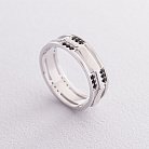 Мужское серебряное кольцо (куб. циркония) К1010р от ювелирного магазина Оникс - 2