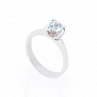 Золотое помолвочное кольцо с голубым топазом к02602 от ювелирного магазина Оникс