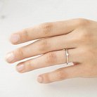 Золотий перстень в стилі мінімалізм (діамант) к0012sh от ювелирного магазина Оникс - 1