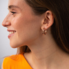 Сережки - кільця "Фантазія" в червоному золоті с09586 от ювелирного магазина Оникс - 4