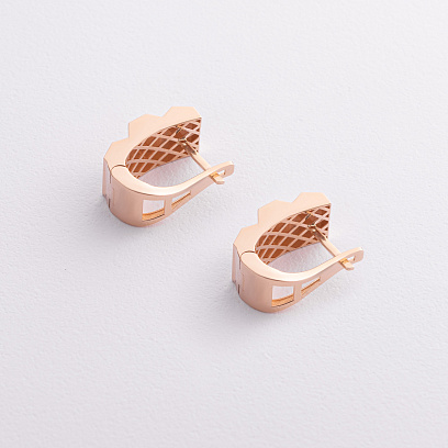 Серьги "Gabriela" в красном золоте с09542 №2