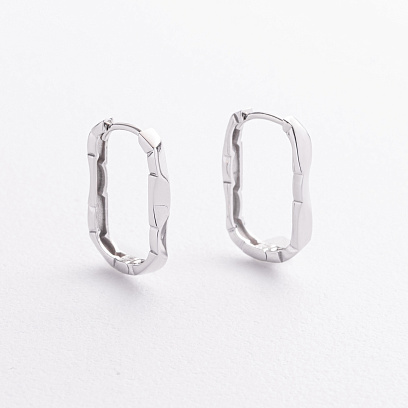 Серьги "Violet" в белом золоте с09756