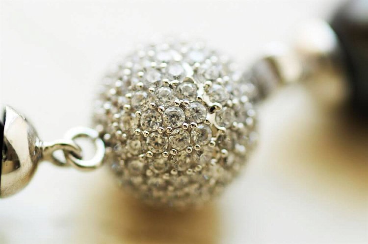 Колье (культивированный морской жемчуг,золото 585",фианиты) кол00507 от ювелирного магазина Оникс - 8