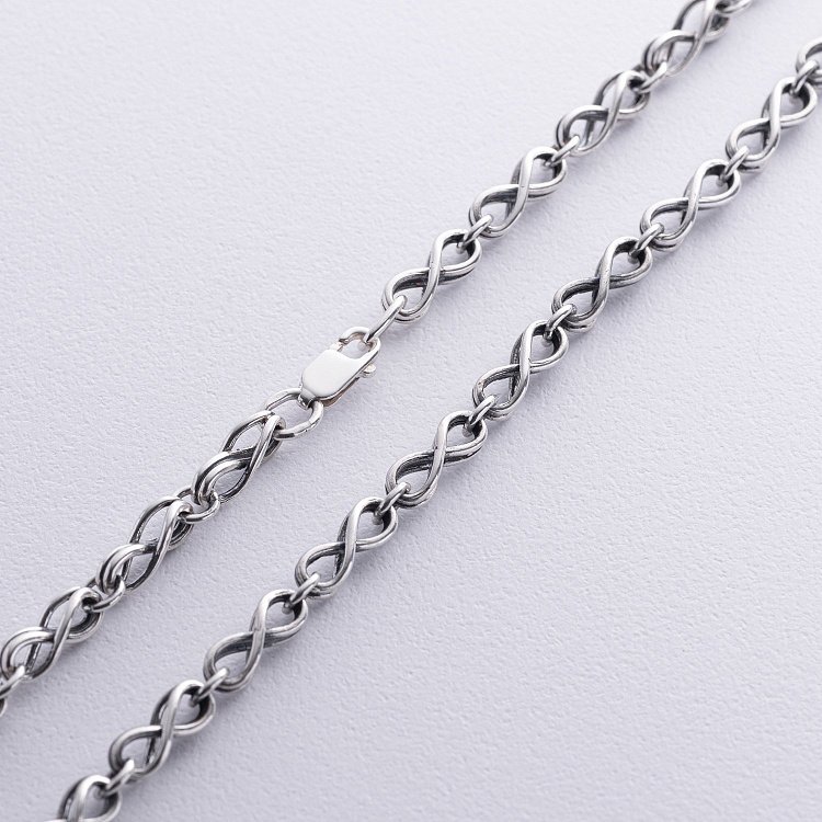 Чоловічий срібний ланцюжок "Нескінченність" 15155 від ювелірного магазину Онікс - 2