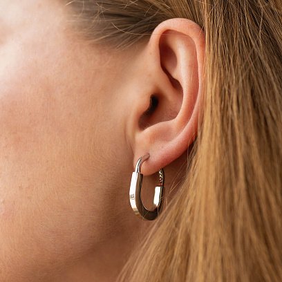 Серьги "Camilla" (белоe золото) с09090 №2