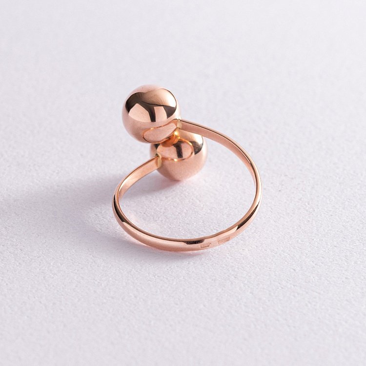 Золотое кольцо "Шарики" к03400 - 2 Золотое кольцо "Шарики" к03400 от ювелирного магазина Оникс - 2