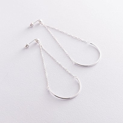 Серебряные серьги "Баланс" 122883 №2