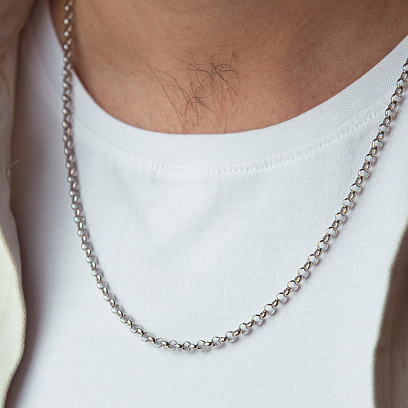 Ланцюжок Ролло в білому золоті ц00362-3,5 №2