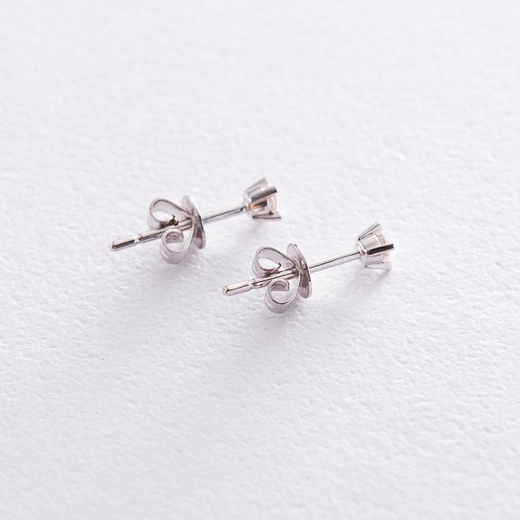 Золоті сережки-пусети з діамантами сб0085са від ювелірного магазину Онікс - 2