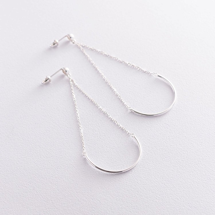 Серебряные серьги "Баланс" 122883 от ювелирного магазина Оникс - 1