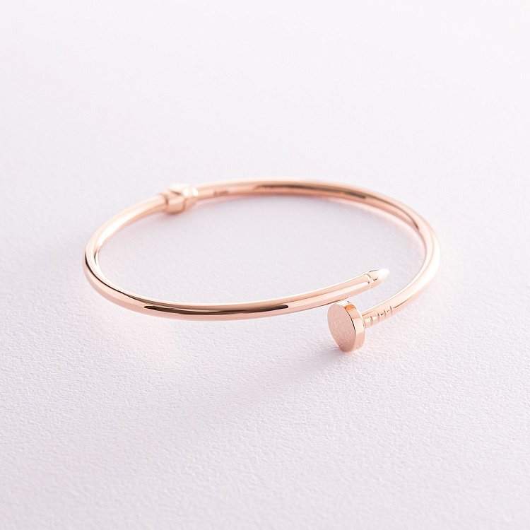 Браслет "Цвях" у червоному золоті б05173 від ювелірного магазину Онікс