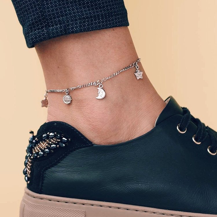 Серебряный браслет на ногу 14711 от ювелирного магазина Оникс