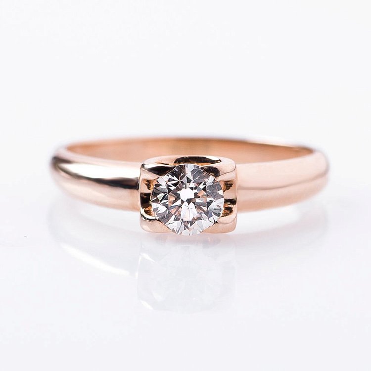 Золота заручальна каблучка з діамантом р0598к від ювелірного магазину Онікс - 4