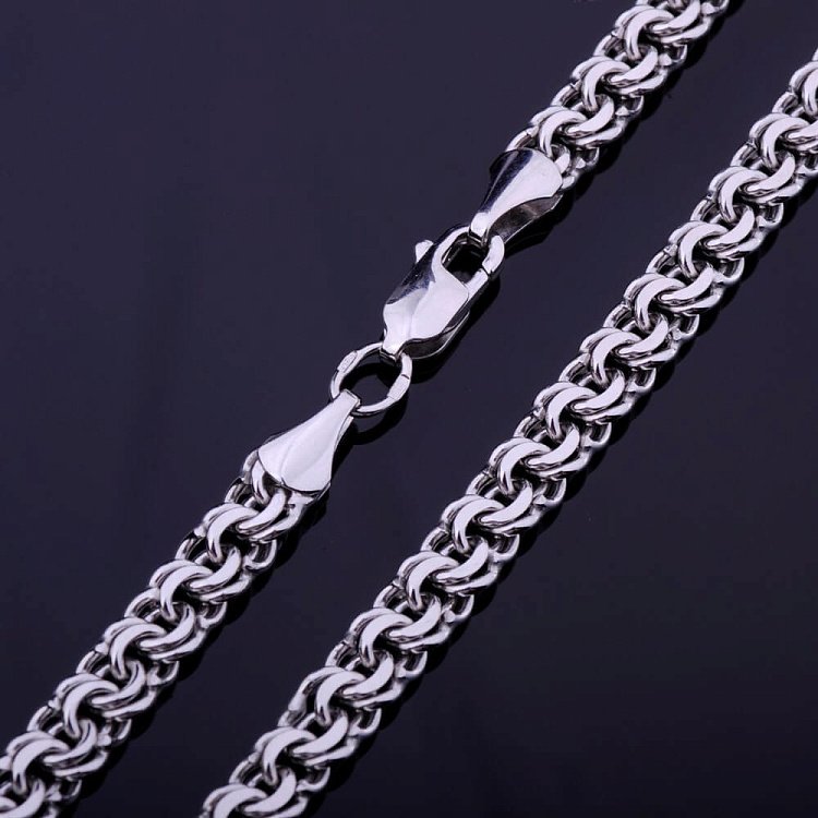 Ланцюжок з білого золота плетіння Бісмарк ц00090 від ювелірного магазину Онікс - 4