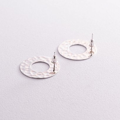Серебряные серьги - пусеты "Теона" 123187 №4