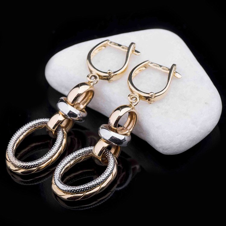 Золоті сережки с02613 від ювелірного магазину Онікс - 1