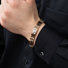 Мужской золотой браслет (гематит) б05270 от ювелирного магазина Оникс - 3