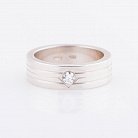 Серебряное обручальное кольцо с фианитом 111909 от ювелирного магазина Оникс - 1